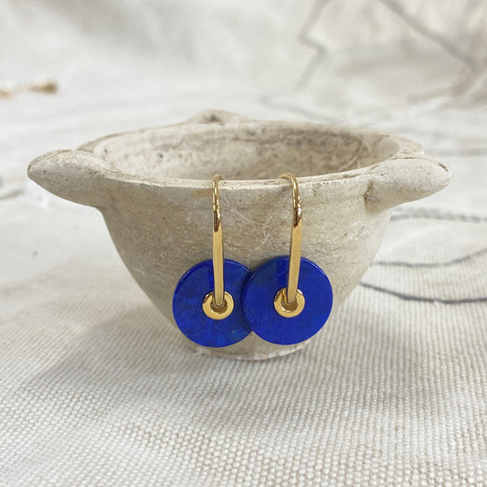 Baie Earrings Blue - Gilded